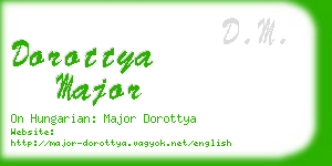 dorottya major business card